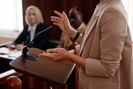 Speaker at a podium